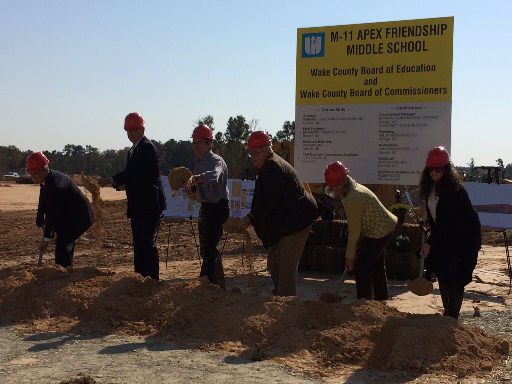 Groundbreaking Ceremony for Apex Friendship Middle School