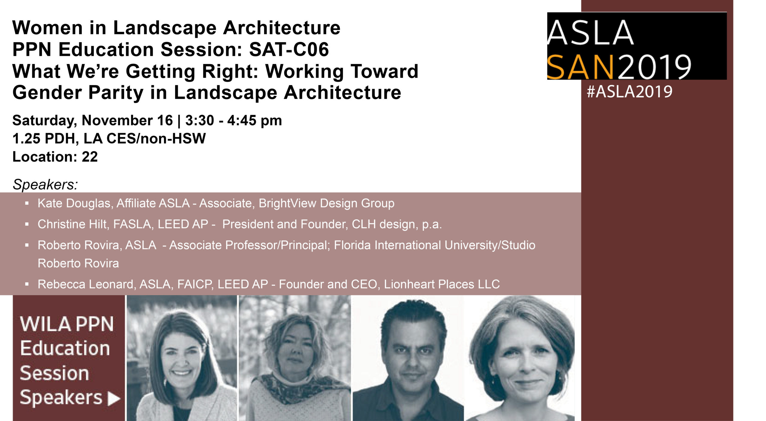 CLH Attends and Presents at the ASLA Conference on Landscape Architecture